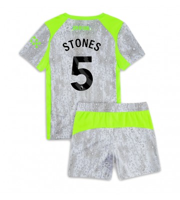 Manchester City John Stones #5 Terza Maglia Bambino 2025-26 Manica Corta (+ Pantaloni corti)